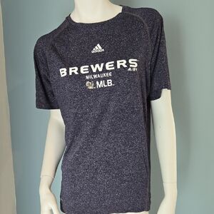 Adidas Milwaukee Brewers Navy T-Shirt